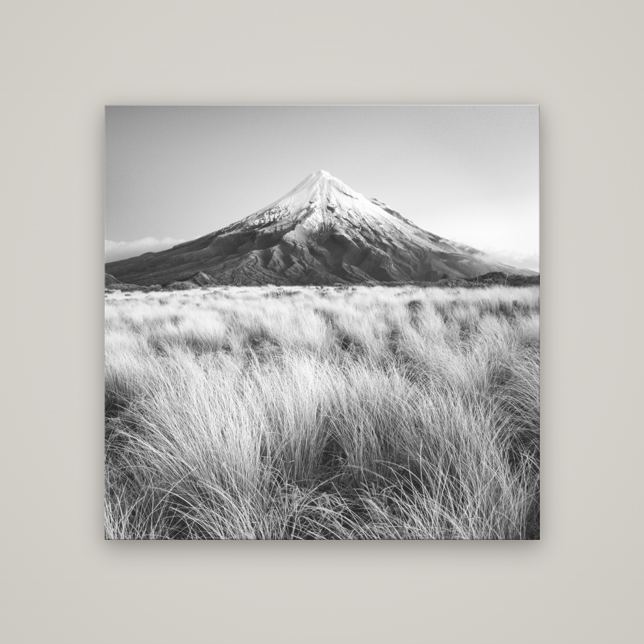 Silent Point, Mount Taranaki — No frame, 120×120 cm. New Zealand fine art wall art by Stephen Milner.