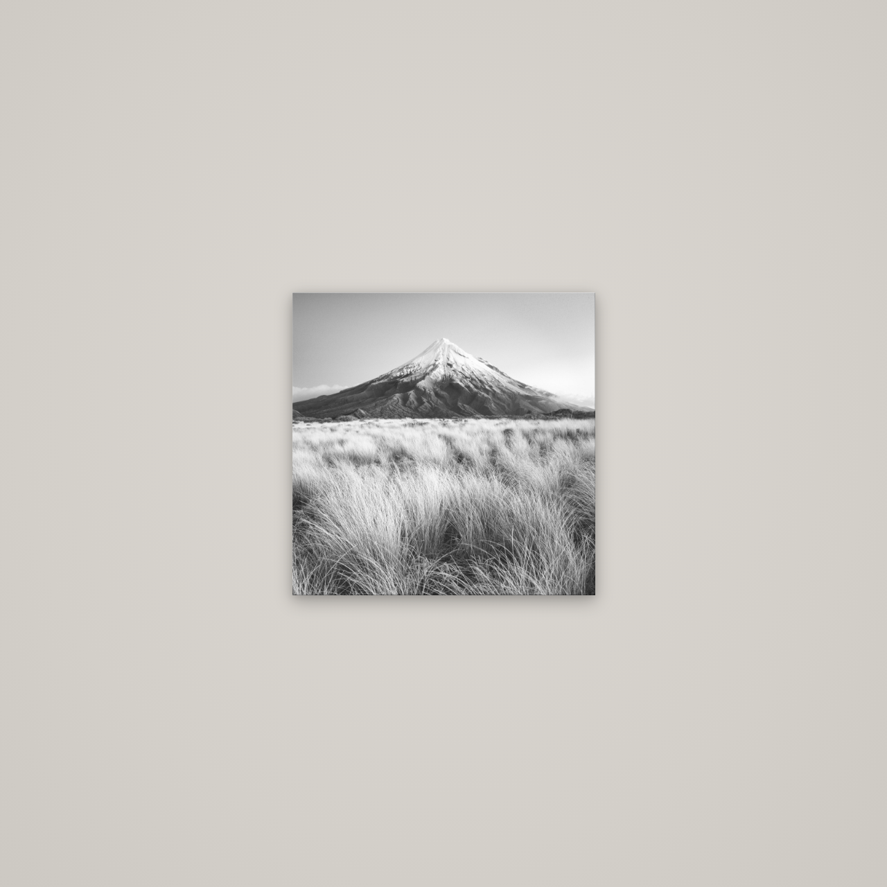 Silent Point, Mount Taranaki — No frame, 30×30 cm. New Zealand fine art wall art by Stephen Milner.