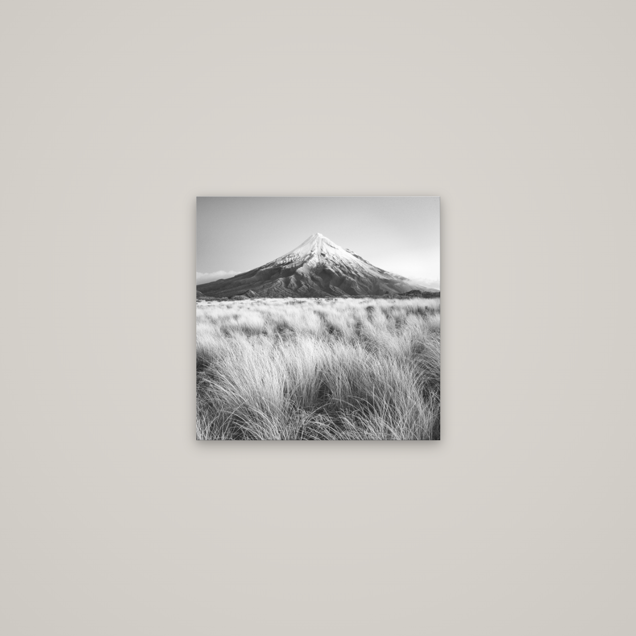 Silent Point, Mount Taranaki — No frame, 40×40 cm. New Zealand fine art wall art by Stephen Milner.
