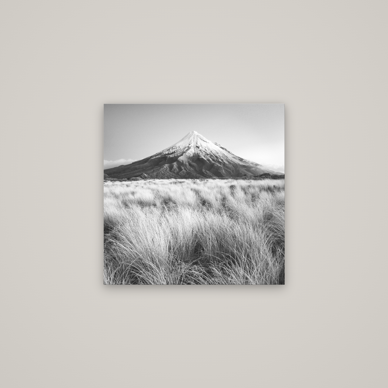 Silent Point, Mount Taranaki — No frame, 60×60 cm. New Zealand fine art wall art by Stephen Milner.