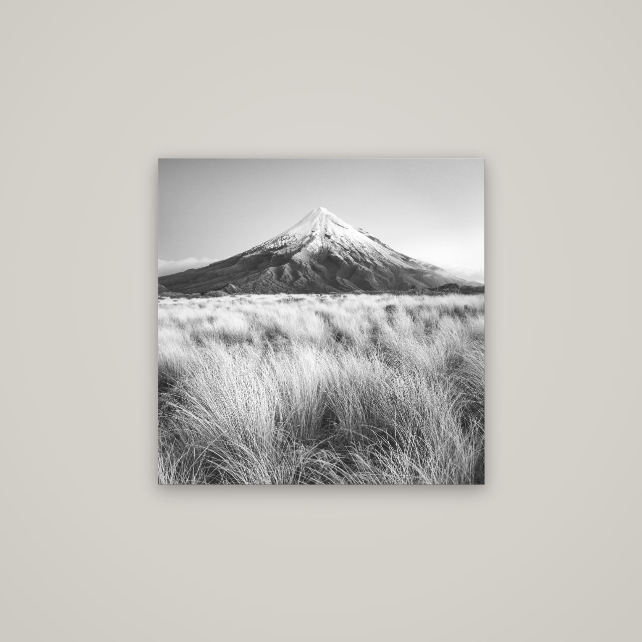 Silent Point, Mount Taranaki — No frame, 70×70 cm. New Zealand fine art wall art by Stephen Milner.