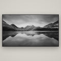 Sunrise Serenity, Moke Lake Queenstown — Basel Black, 196×110 cm. New Zealand fine art wall art by Stephen Milner.