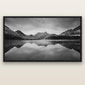 Sunrise Serenity, Moke Lake Queenstown — black float frame canvas, 200 × 130 cm. New Zealand fine art landscape wall art by Stephen Milner.