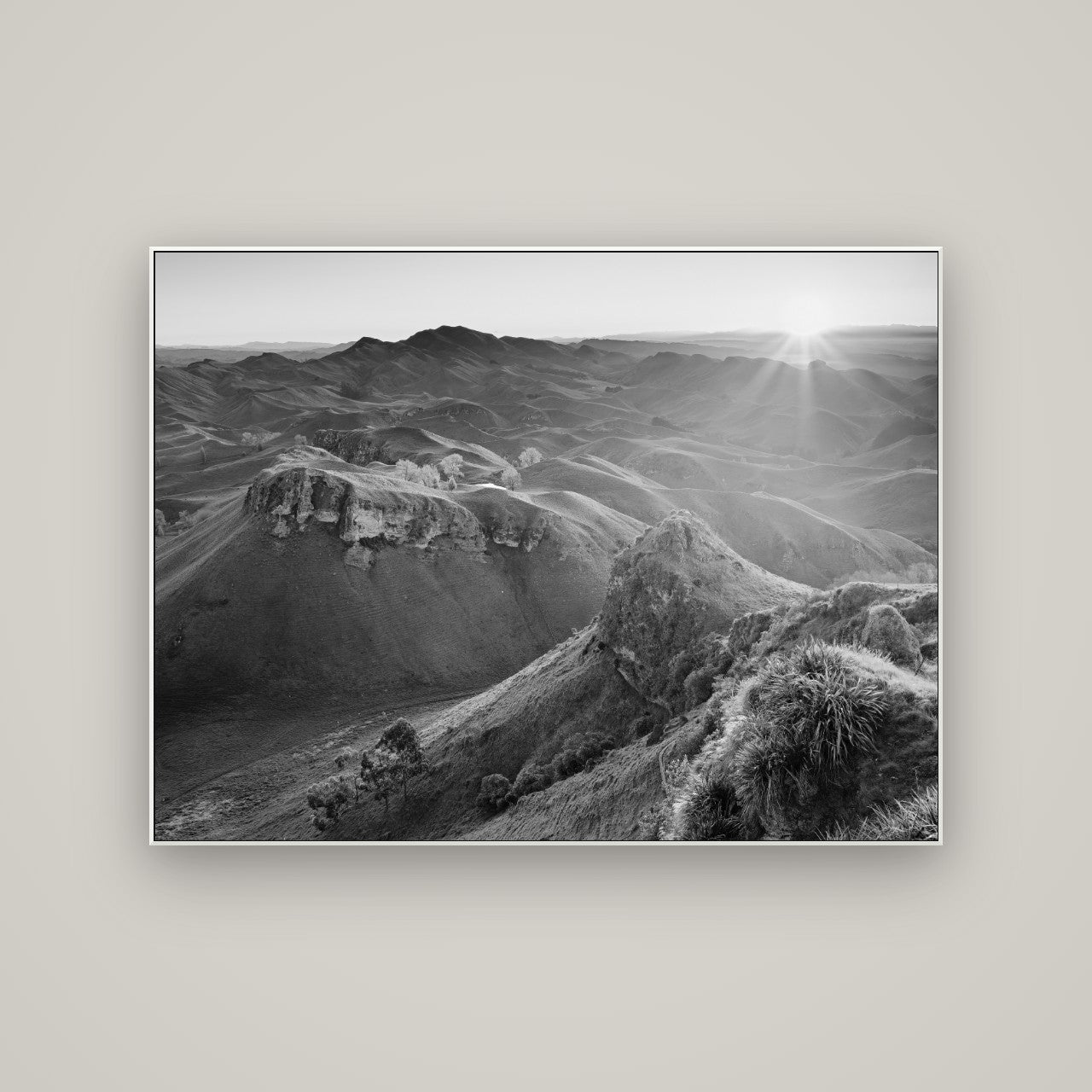 Te Mata Peak, Hawke's Bay — ArtBox White, 133×100 cm. New Zealand fine art wall art by Stephen Milner.
