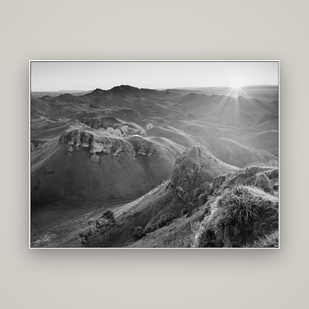 Te Mata Peak, Hawke's Bay — ArtBox White, 160×120 cm. New Zealand fine art wall art by Stephen Milner.
