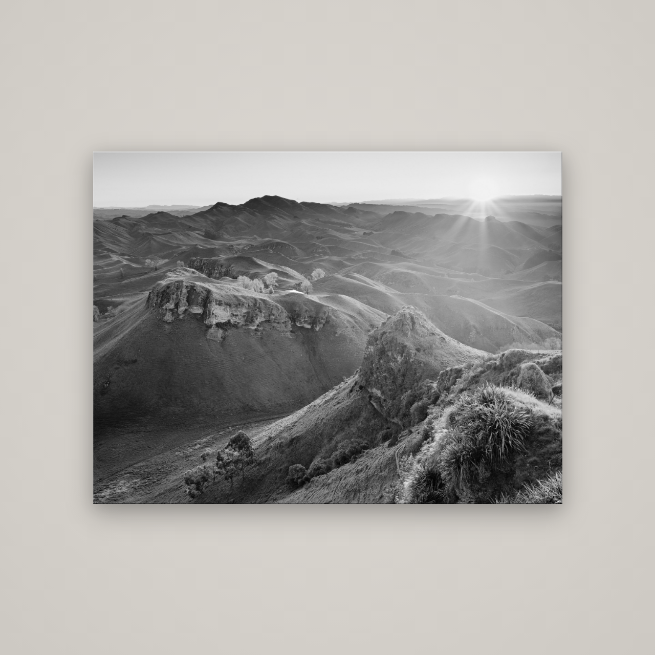 Te Mata Peak, Hawke's Bay — No frame, 133×100 cm. New Zealand fine art wall art by Stephen Milner.