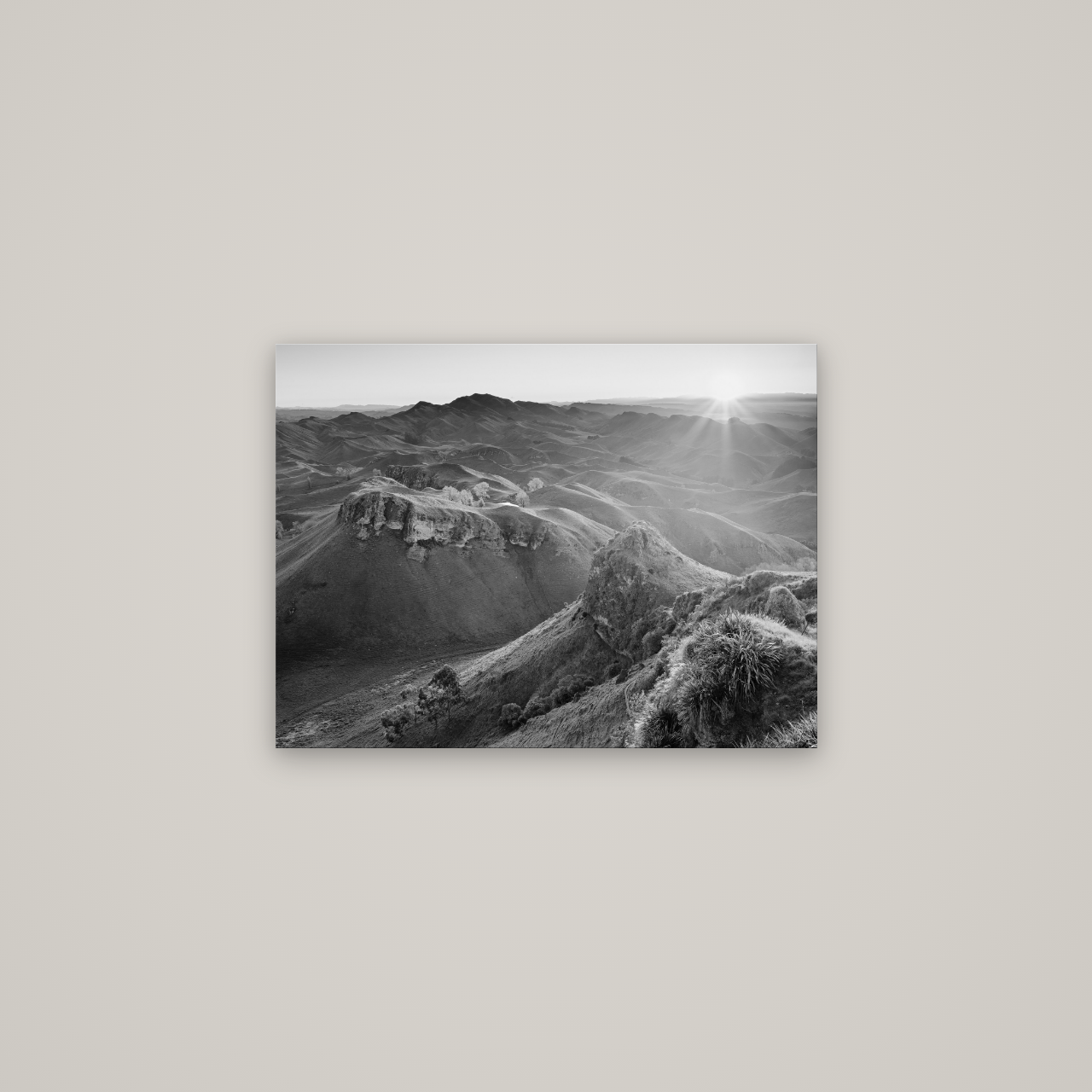 Te Mata Peak, Hawke's Bay — No frame, 67×50 cm. New Zealand fine art wall art by Stephen Milner.