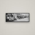 Texaco Time Capsule, Burkes Pass — Basel Black, 113×40 cm. New Zealand fine art wall art by Stephen Milner.