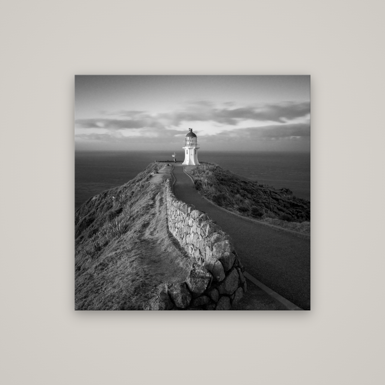 The Cape, Cape Reinga — No frame, 100×100 cm. New Zealand fine art wall art by Stephen Milner.
