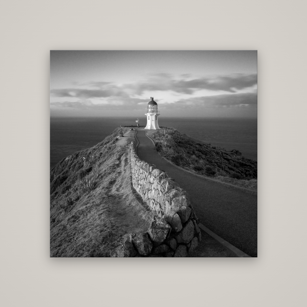 The Cape, Cape Reinga — No frame, 120×120 cm. New Zealand fine art wall art by Stephen Milner.