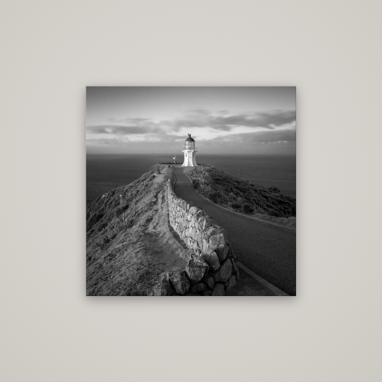 The Cape, Cape Reinga — No frame, 80×80 cm. New Zealand fine art wall art by Stephen Milner.