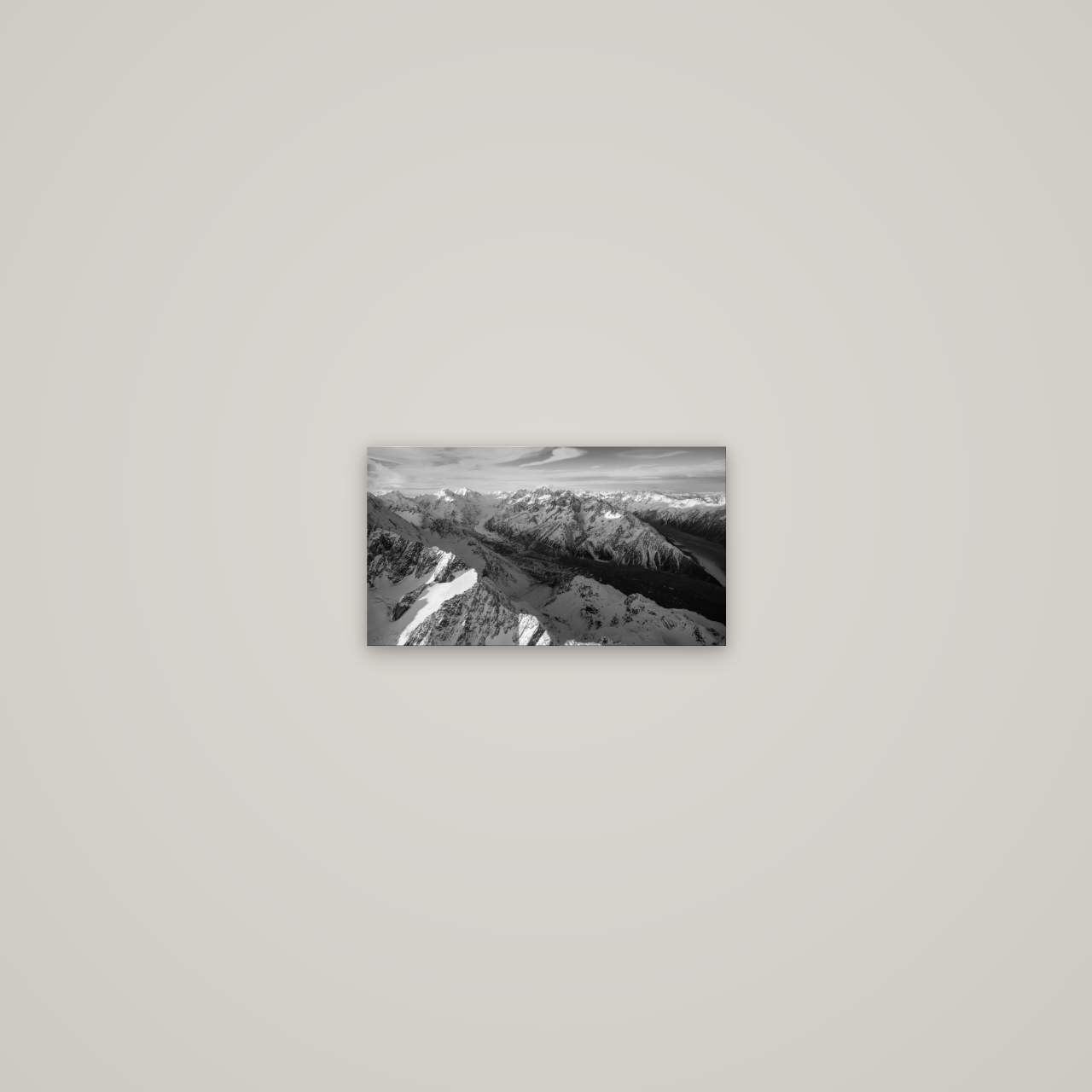 The Great Divide, Southern Alps — No frame, 27×15 cm. New Zealand fine art wall art by Stephen Milner.
