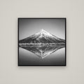 The Point, Mount Taranaki — Basel Black, 80×80 cm. New Zealand fine art wall art by Stephen Milner.