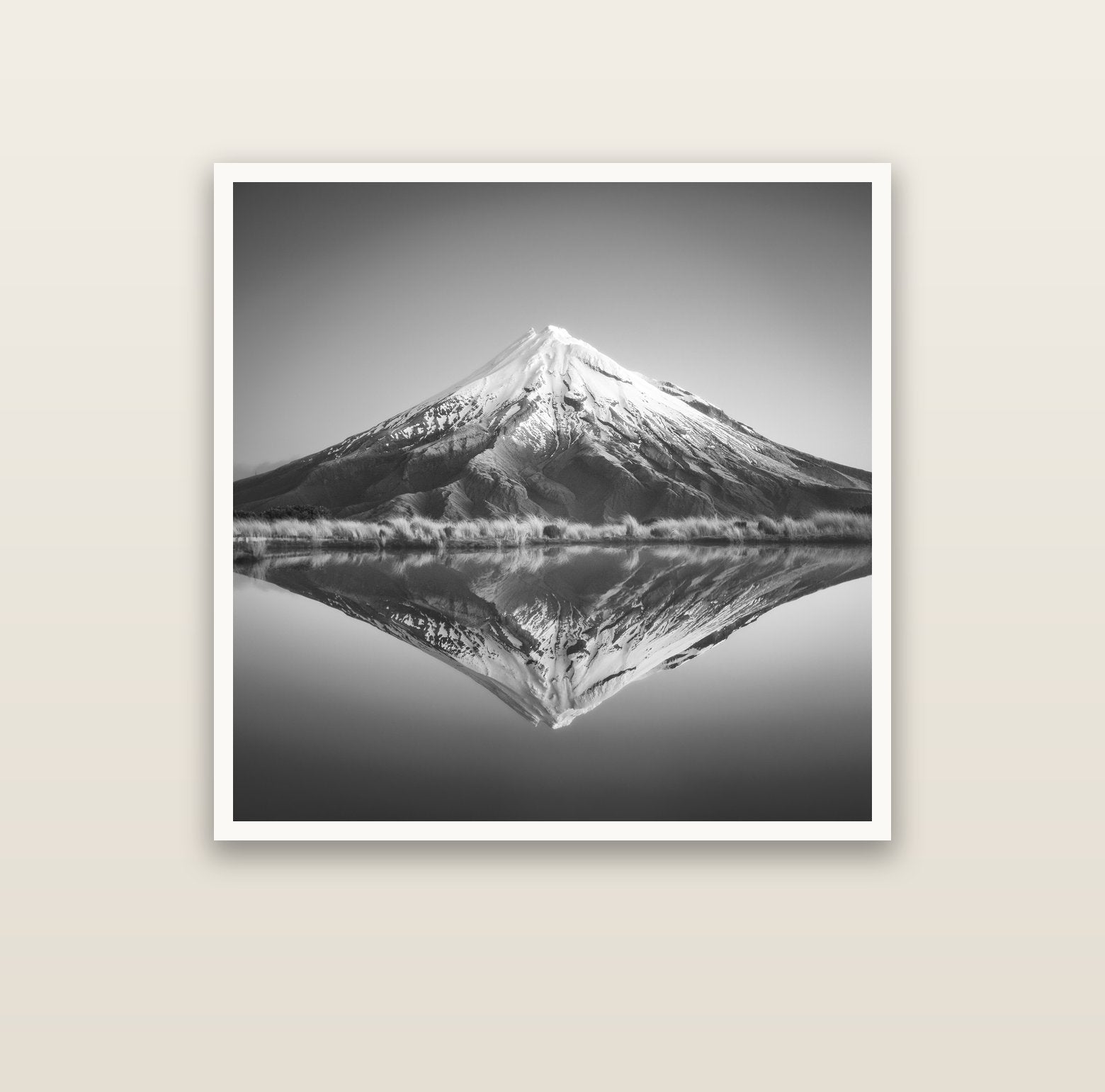 The Point, Mount Taranaki — Hahnemühle fine art print, 100 × 100 cm. New Zealand fine art landscape photography by Stephen Milner.