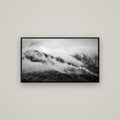 The Remarkables, Queenstown — Basel Black, 107×60 cm. New Zealand fine art wall art by Stephen Milner.
