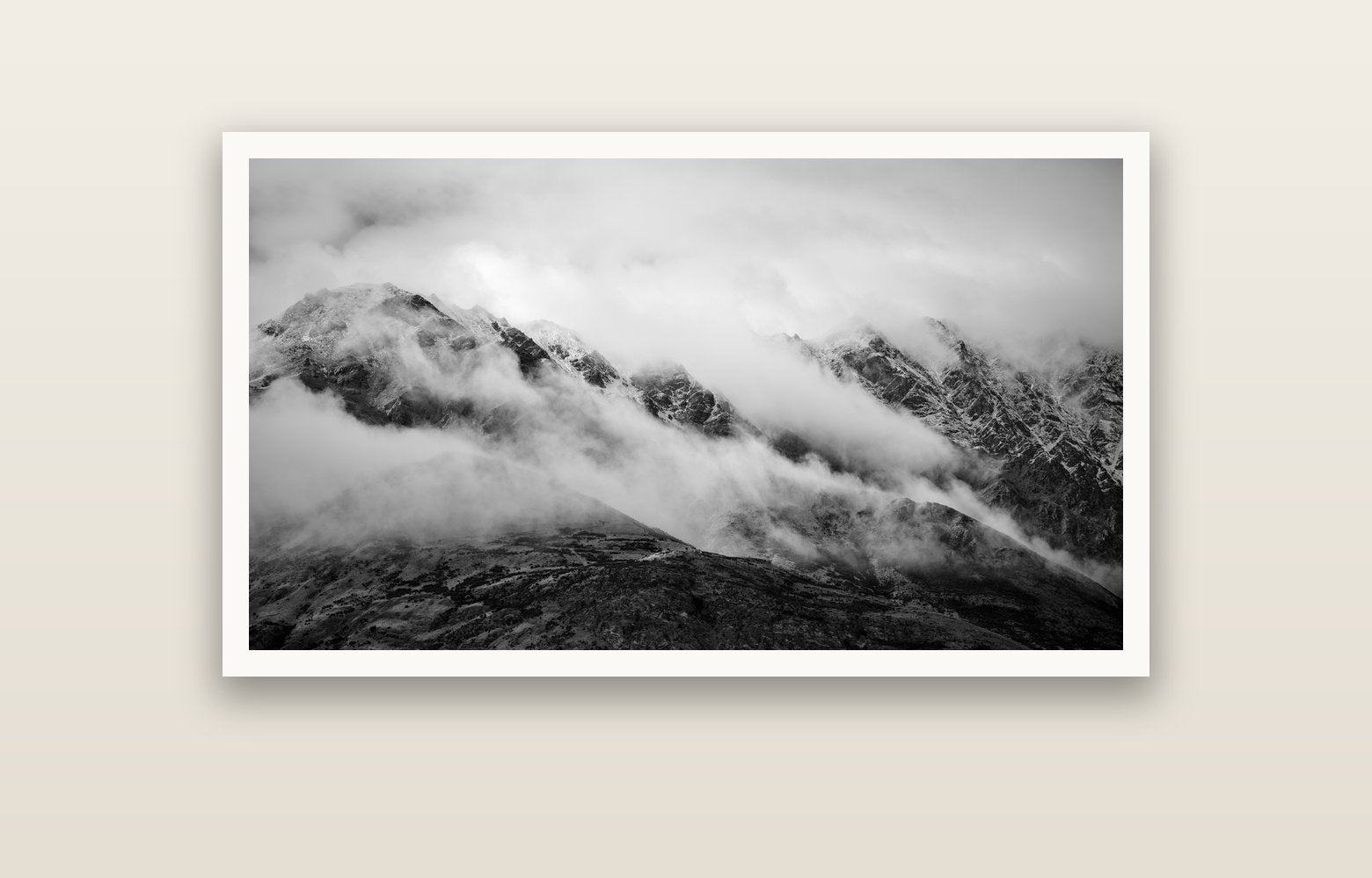 The Remarkables, Queenstown — Hahnemühle fine art print, 120 × 70 cm. New Zealand fine art landscape photography by Stephen Milner.