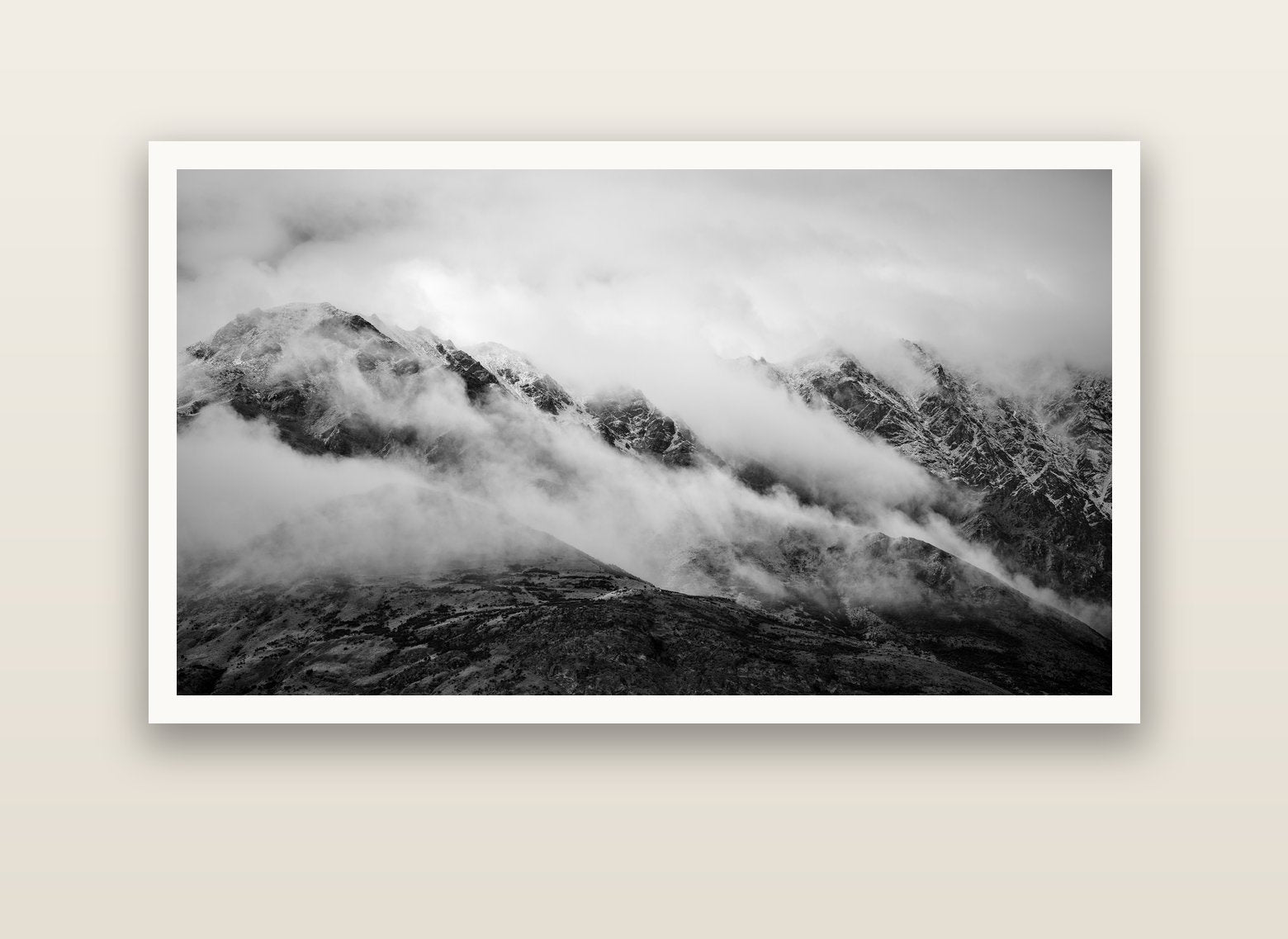 The Remarkables, Queenstown — Hahnemühle fine art print, 150 × 75 cm. New Zealand fine art landscape photography by Stephen Milner.