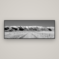The Road to Hawkdun Heights — Basel Black Matte, 198×70 cm. New Zealand fine art wall art by Stephen Milner.