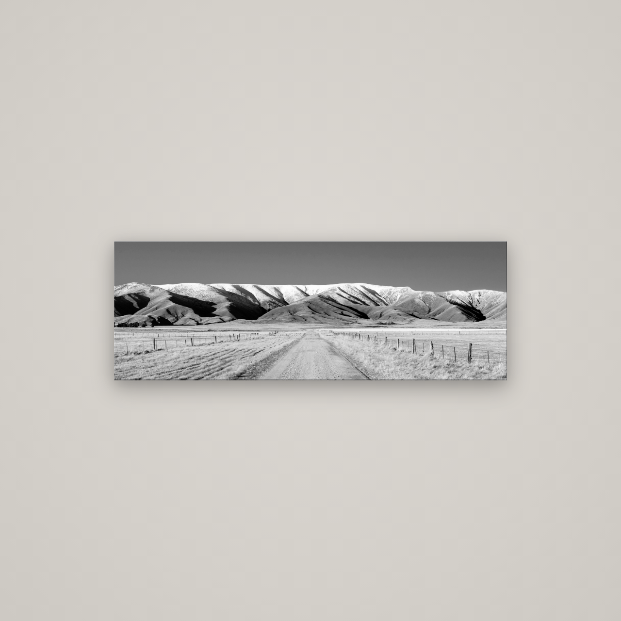 The Road to Hawkdun Heights — No frame, 113×40 cm. New Zealand fine art wall art by Stephen Milner.