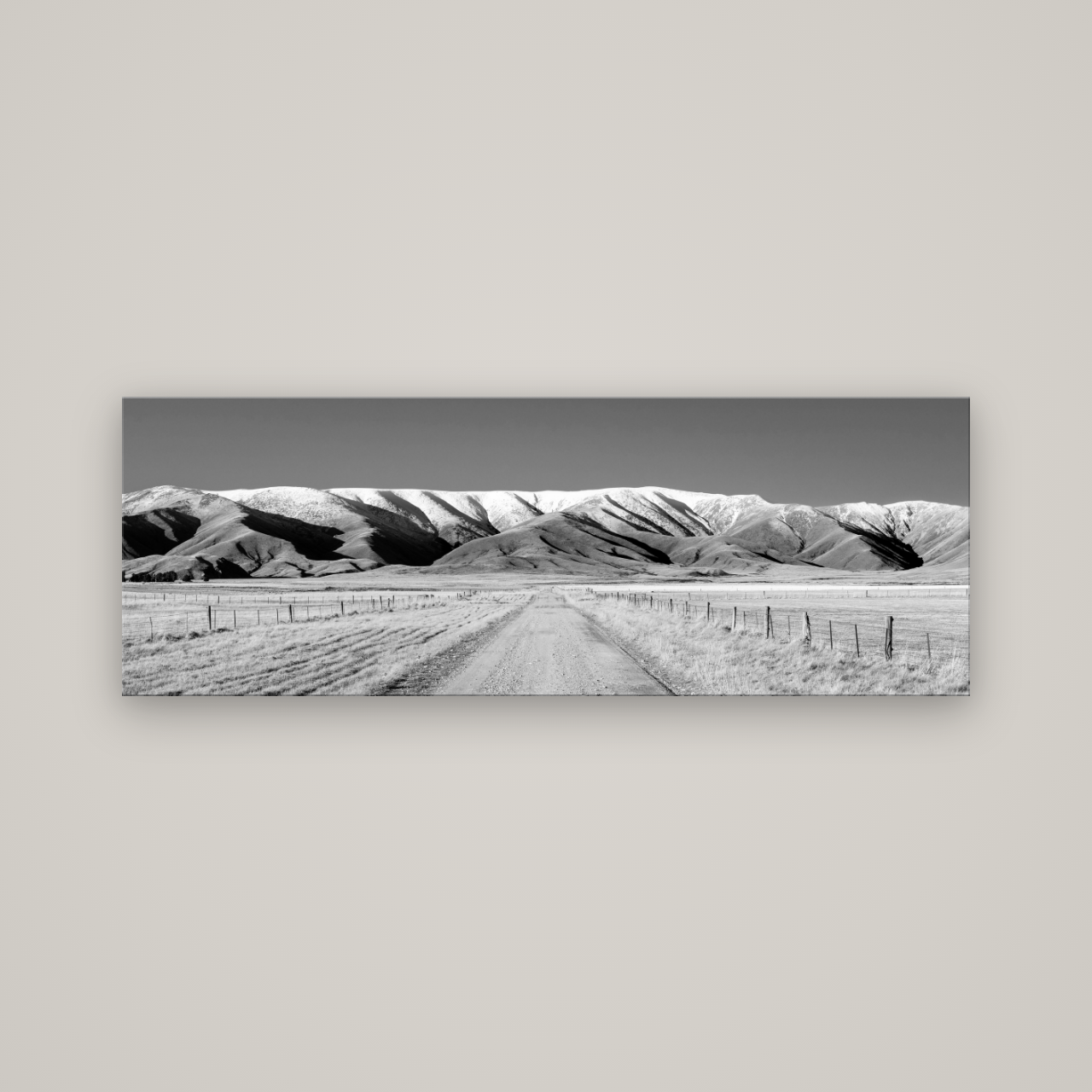 The Road to Hawkdun Heights — No frame, 170×60 cm. New Zealand fine art wall art by Stephen Milner.