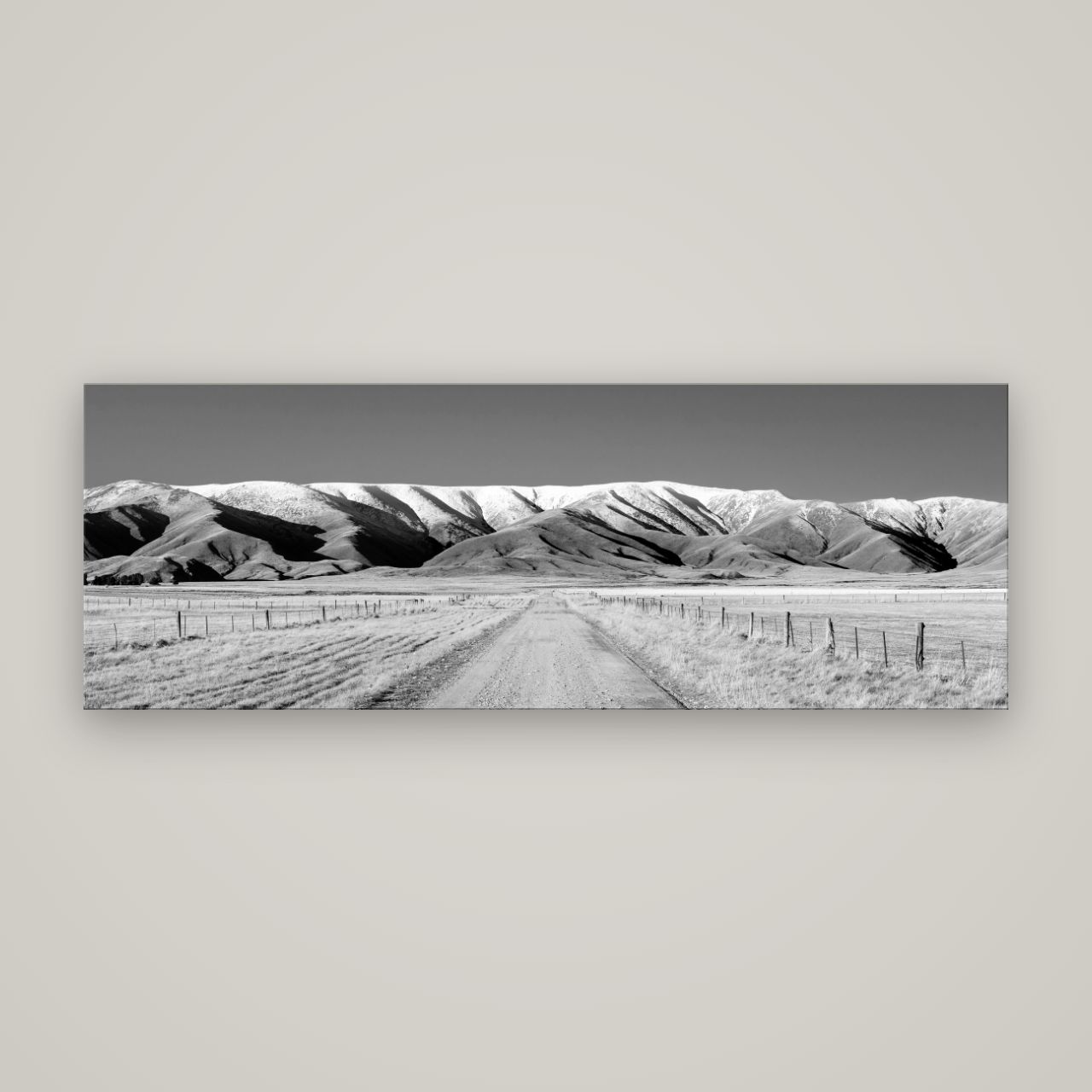The Road to Hawkdun Heights — No frame, 198×70 cm. New Zealand fine art wall art by Stephen Milner.