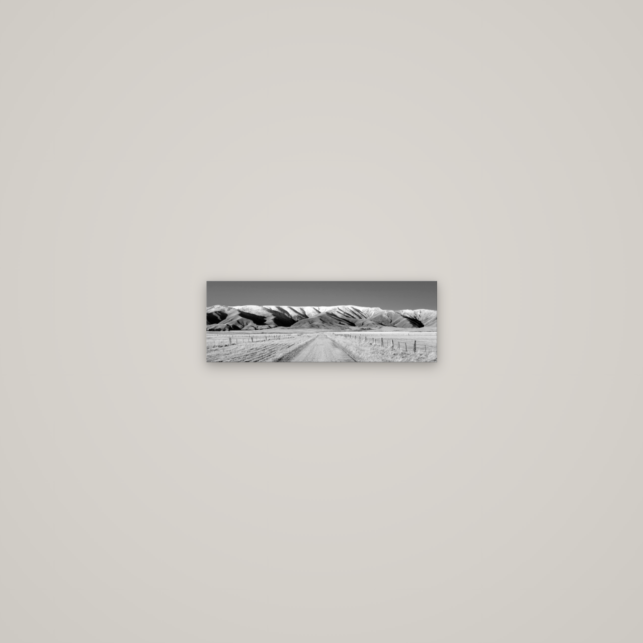 The Road to Hawkdun Heights — No frame, 34×12 cm. New Zealand fine art wall art by Stephen Milner.