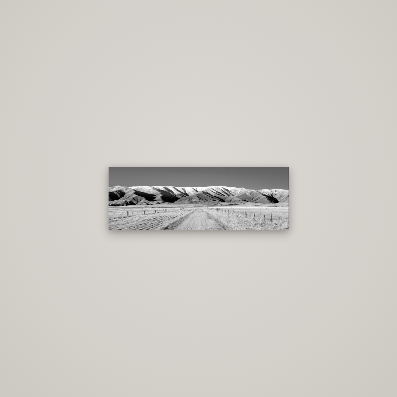 The Road to Hawkdun Heights — No frame, 57×20 cm. New Zealand fine art wall art by Stephen Milner.