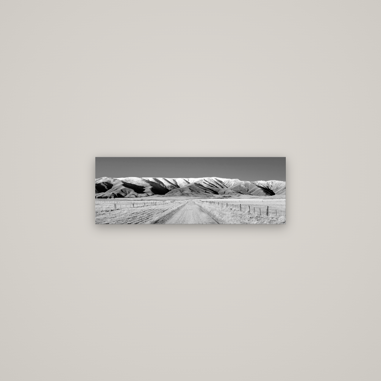 The Road to Hawkdun Heights — No frame, 68×24 cm. New Zealand fine art wall art by Stephen Milner.