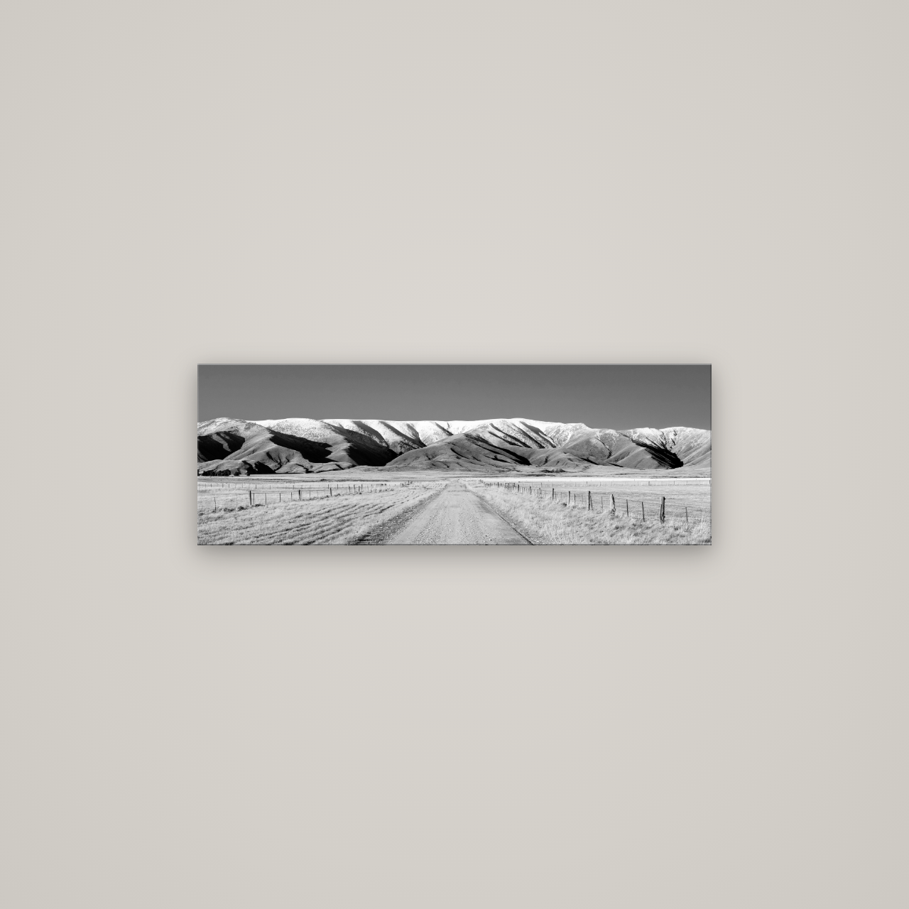 The Road to Hawkdun Heights — No frame, 85×30 cm. New Zealand fine art wall art by Stephen Milner.