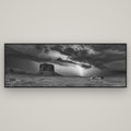 Thunderstrike, Navajo's Monument Storm — Basel Black Matte, 227×80 cm. New Zealand fine art wall art by Stephen Milner.