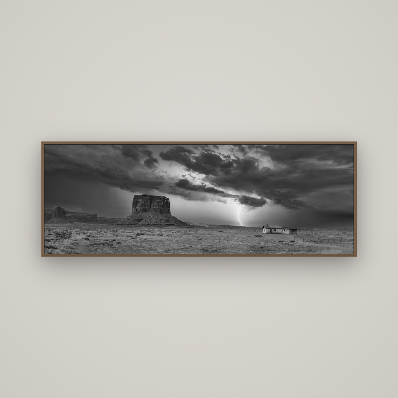 Thunderstrike, Navajo's Monument Storm, Basel Walnut, 170×60 cm. New Zealand fine art wall art by Stephen Milner.