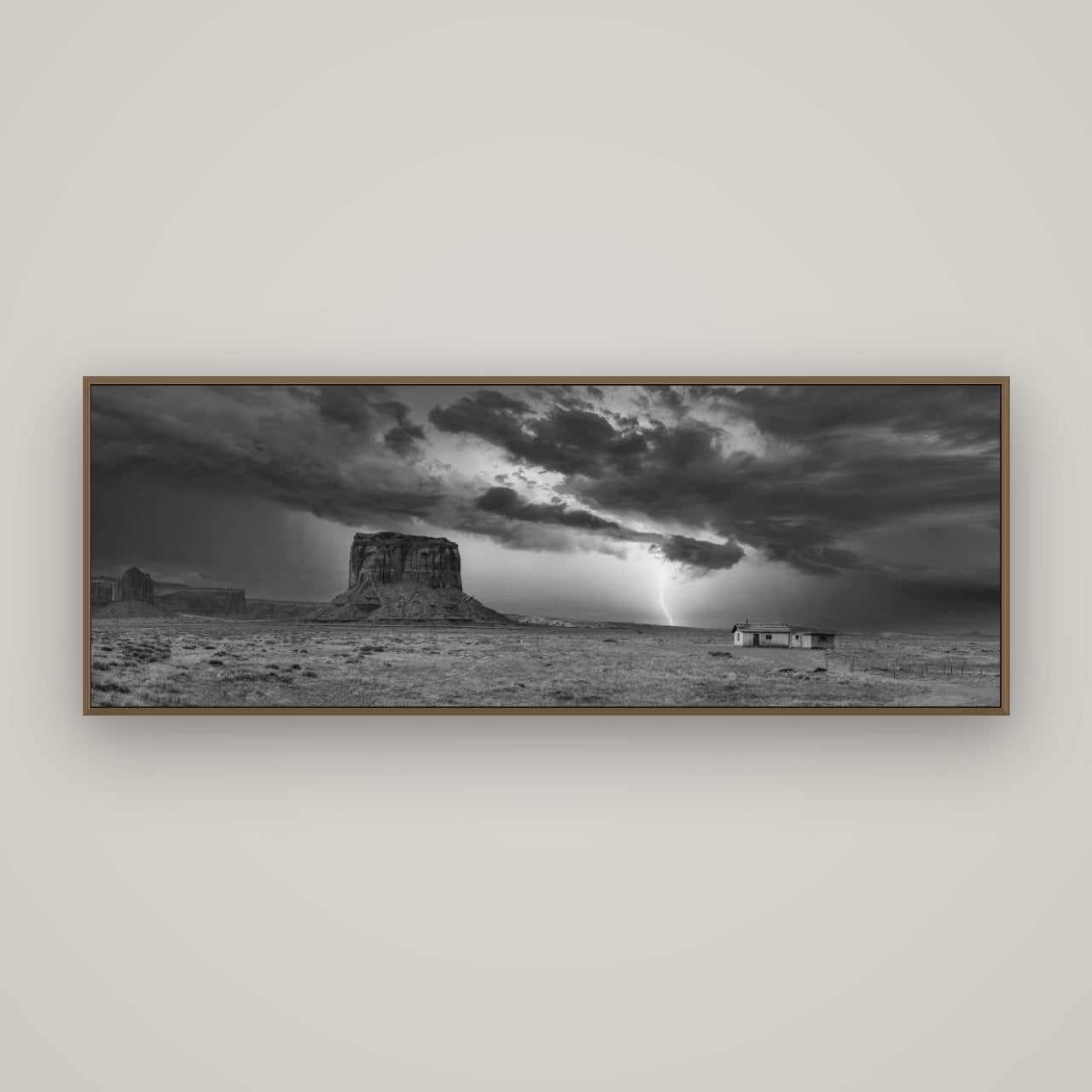 Thunderstrike, Navajo's Monument Storm, Basel Walnut, 170×60 cm. New Zealand fine art wall art by Stephen Milner.