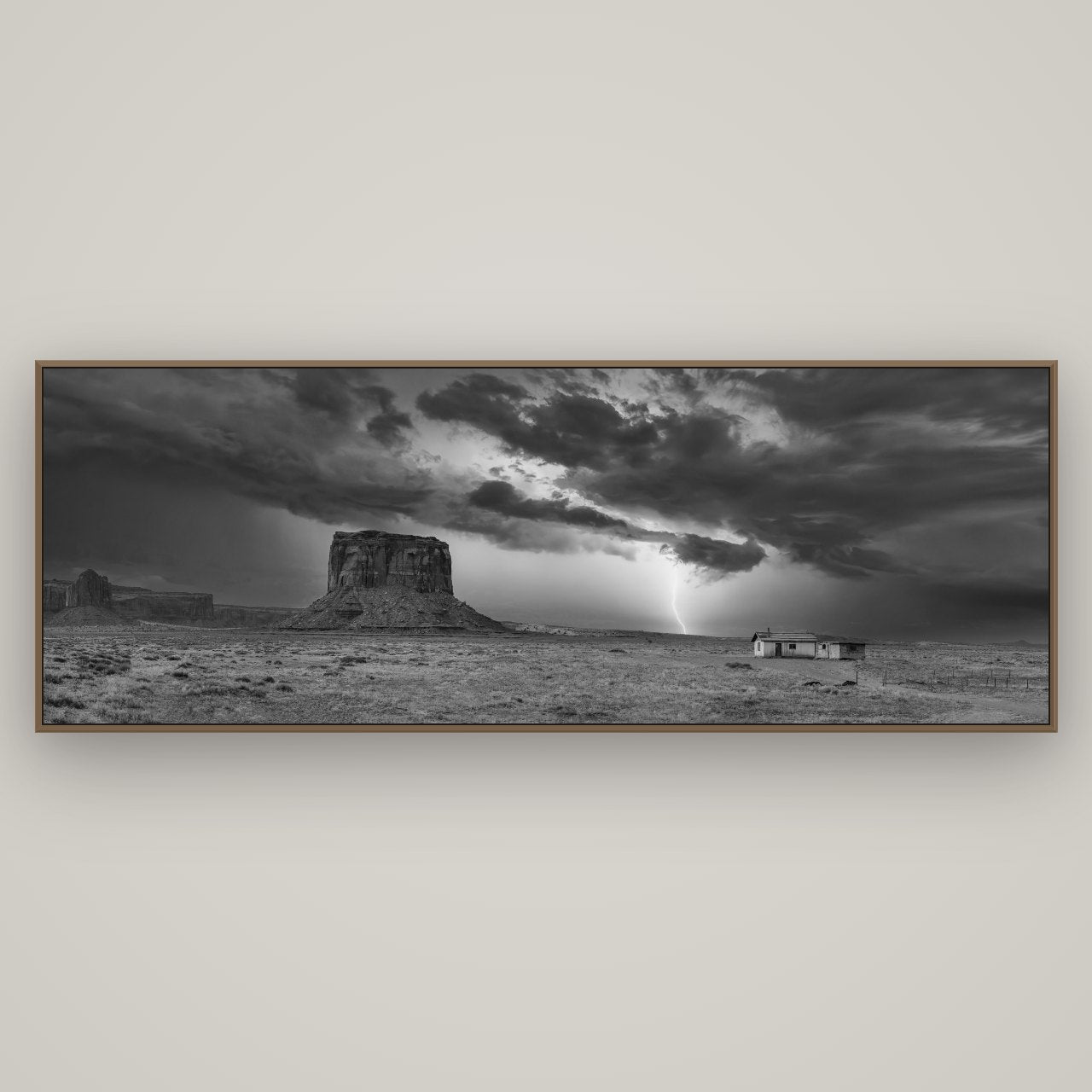 Thunderstrike, Navajo's Monument Storm, Basel Walnut, 198×70 cm. New Zealand fine art wall art by Stephen Milner.