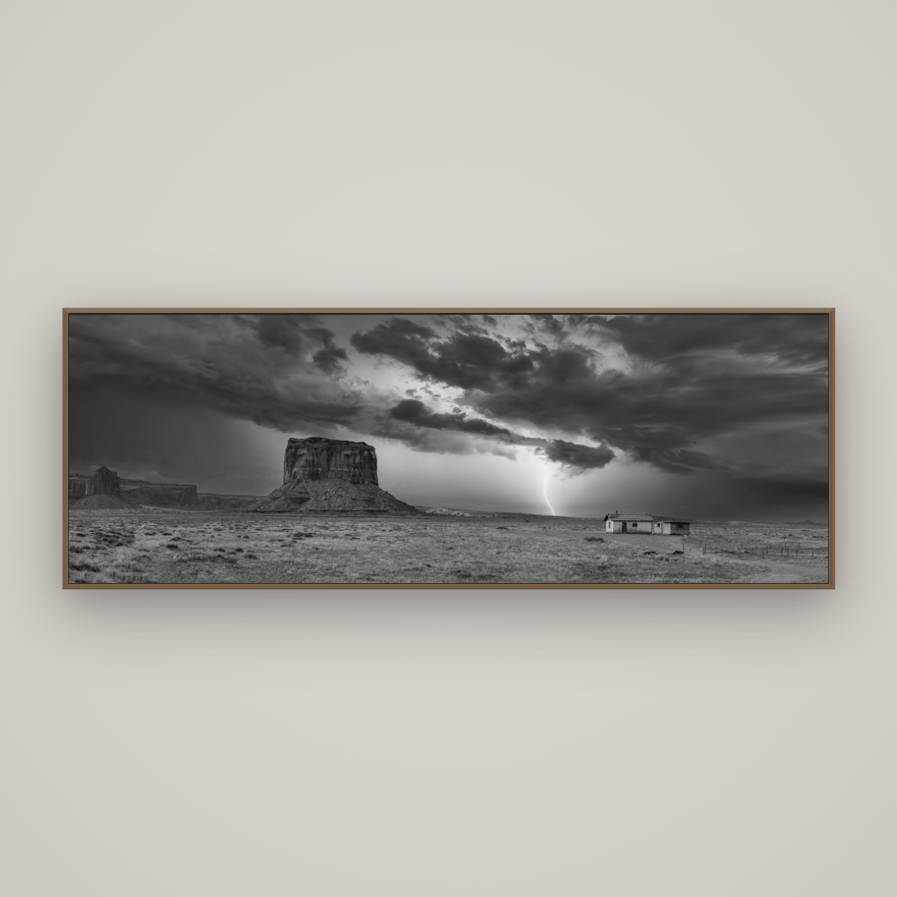 Thunderstrike, Navajo's Monument Storm, Basel Walnut, 198×70 cm. New Zealand fine art wall art by Stephen Milner.