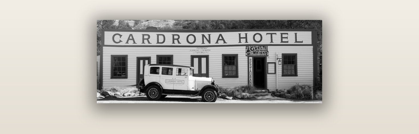 Timeless Echoes, Cardrona's Legacy — acrylic glass print, 76 × 25 cm. New Zealand fine art landscape wall art by Stephen Milner.