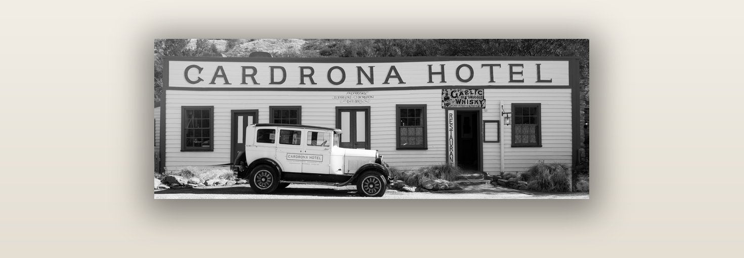 Timeless Echoes, Cardrona's Legacy — acrylic glass print, 91 × 30 cm. New Zealand fine art landscape wall art by Stephen Milner.