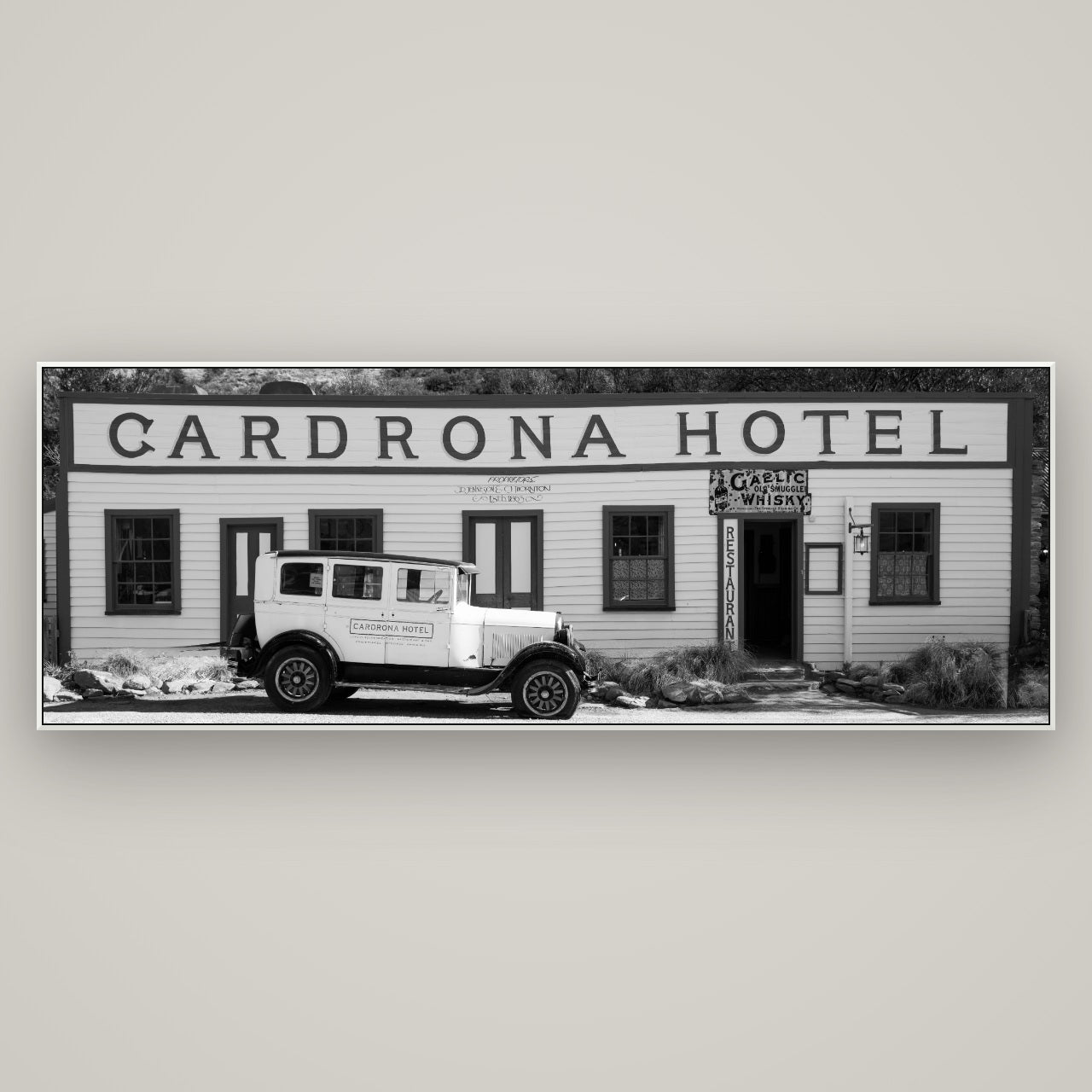 Timeless Echoes, Cardrona's Legacy — ArtBox White, 198×70 cm. New Zealand fine art wall art by Stephen Milner.