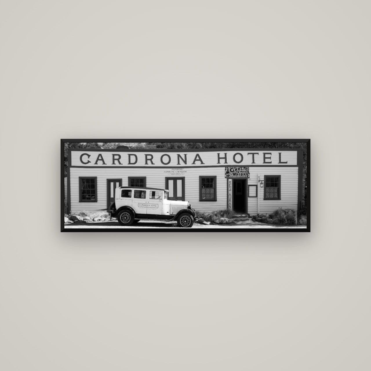 Timeless Echoes, Cardrona's Legacy — Basel Black, 113×40 cm. New Zealand fine art wall art by Stephen Milner.
