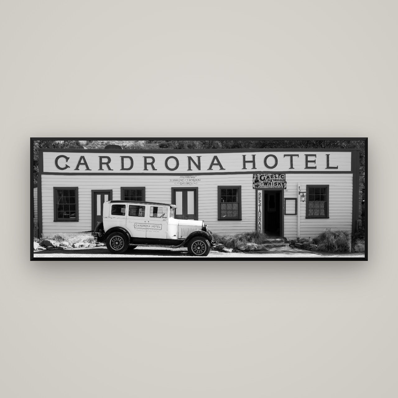 Timeless Echoes, Cardrona's Legacy — Basel Black, 170×60 cm. New Zealand fine art wall art by Stephen Milner.