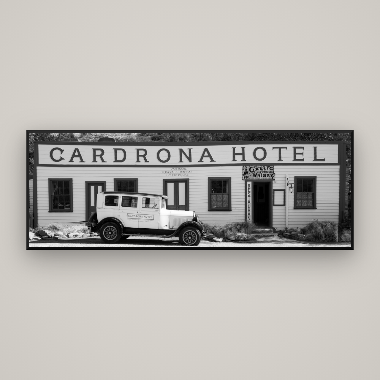 Timeless Echoes, Cardrona's Legacy — Basel Black Matte, 198×70 cm. New Zealand fine art wall art by Stephen Milner.