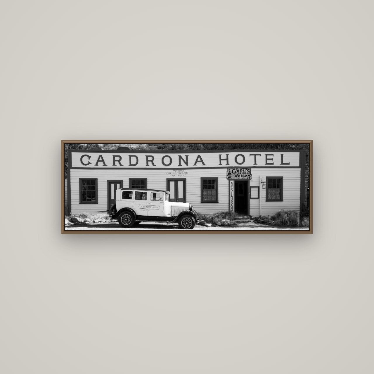 Timeless Echoes, Cardrona's Legacy, Basel Walnut, 113×40 cm. New Zealand fine art wall art by Stephen Milner.