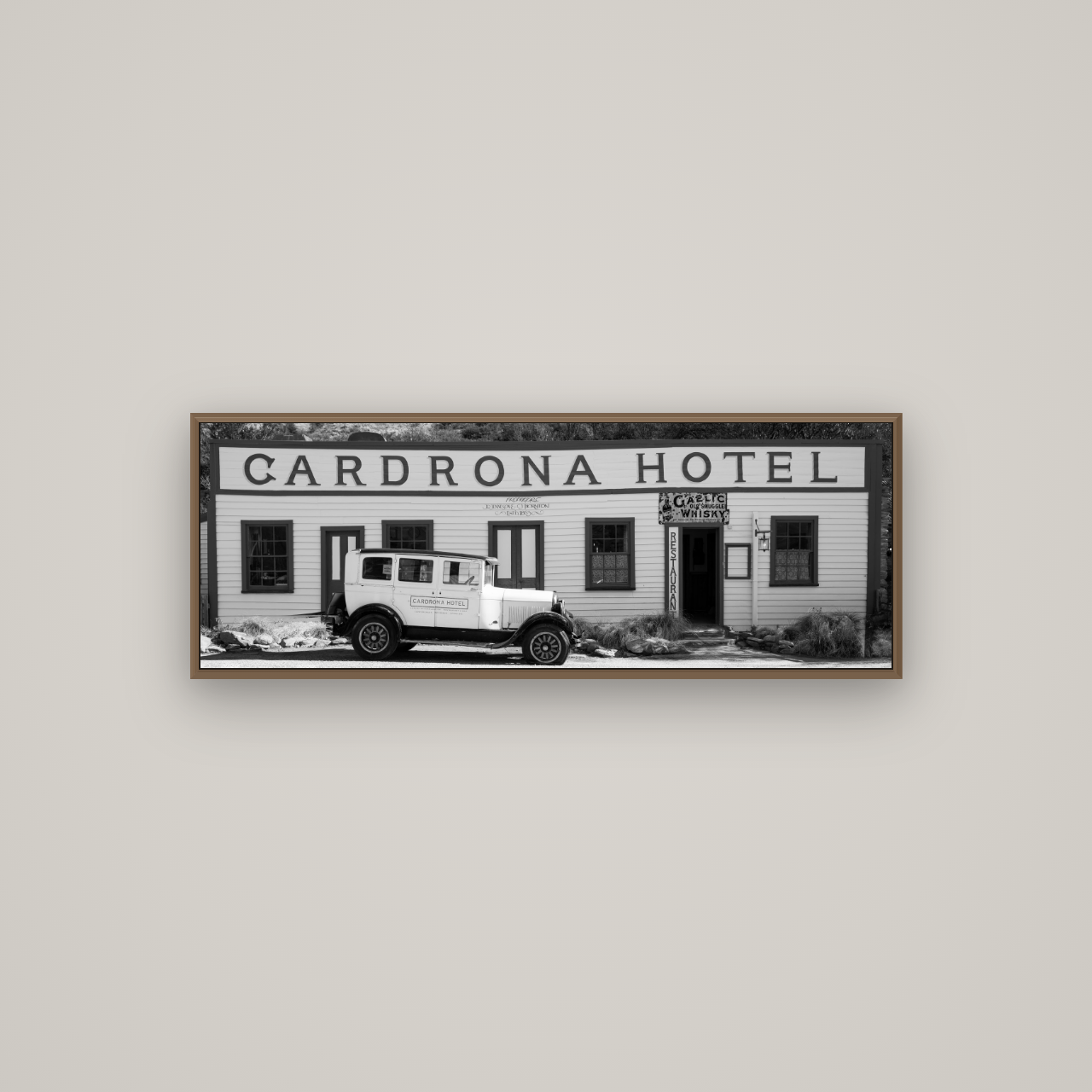 Timeless Echoes, Cardrona's Legacy, Basel Walnut, 113×40 cm. New Zealand fine art wall art by Stephen Milner.