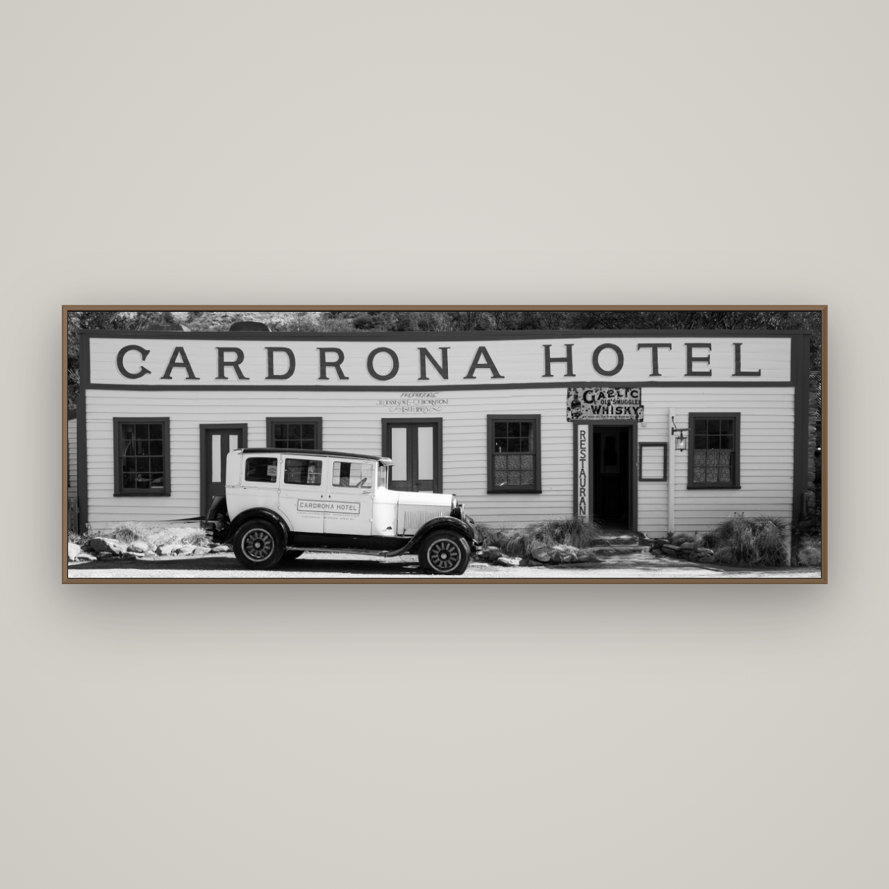 Timeless Echoes, Cardrona's Legacy, Basel Walnut, 198×70 cm. New Zealand fine art wall art by Stephen Milner.
