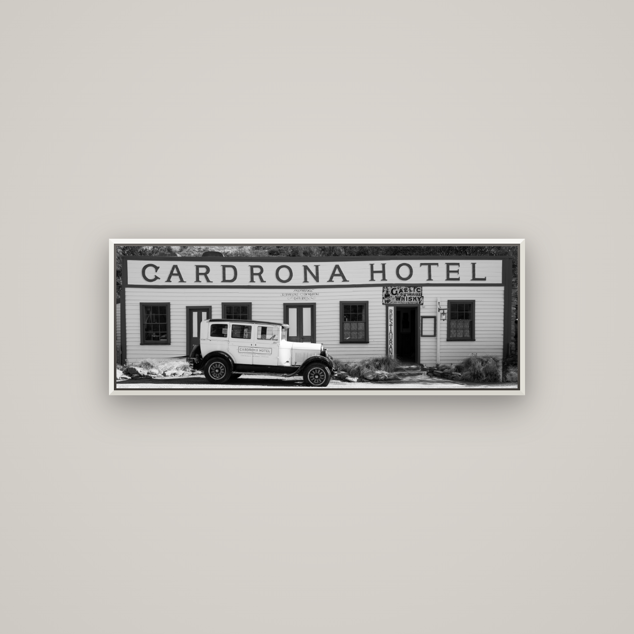 Timeless Echoes, Cardrona's Legacy — Basel White, 113×40 cm. New Zealand fine art wall art by Stephen Milner.