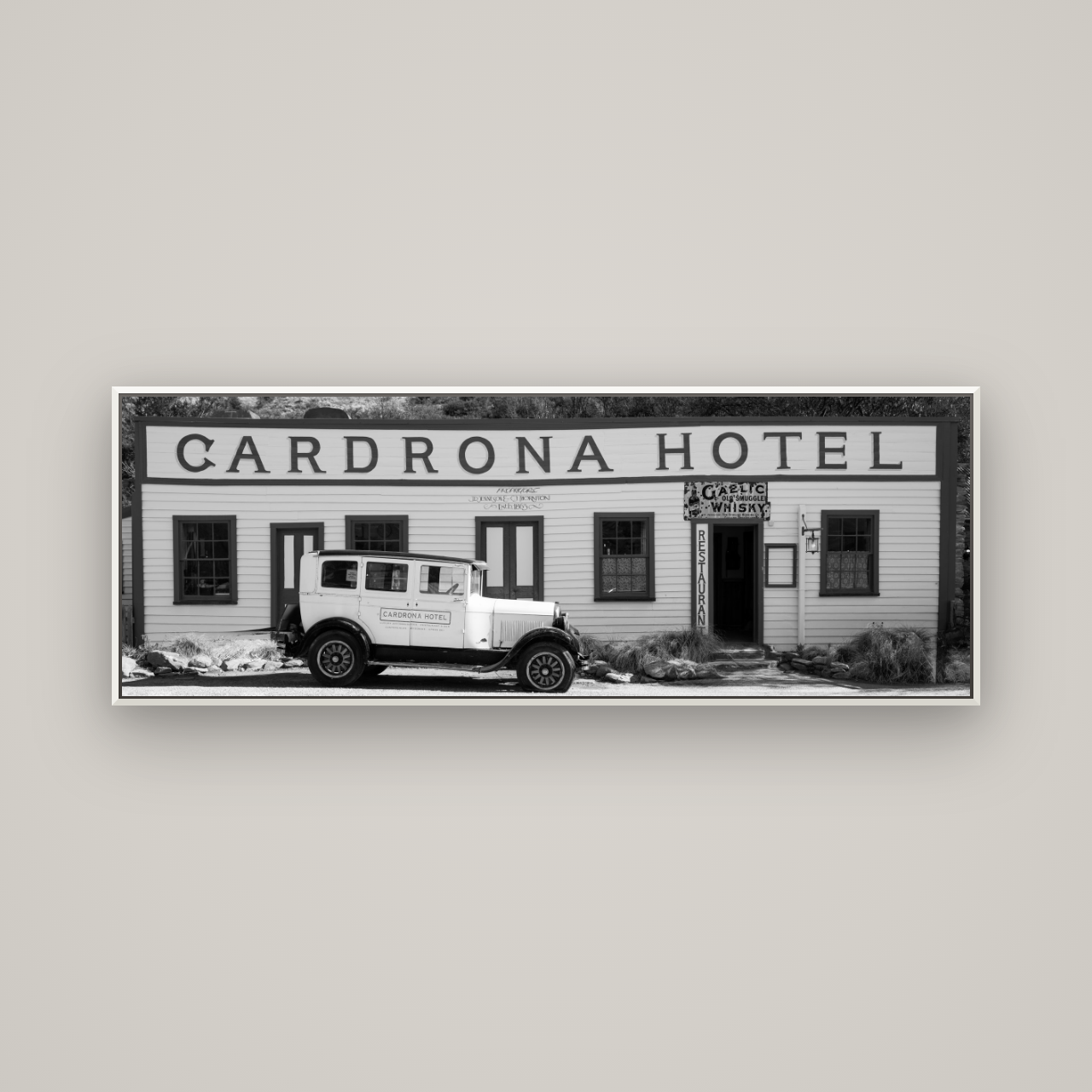 Timeless Echoes, Cardrona's Legacy — Basel White, 170×60 cm. New Zealand fine art wall art by Stephen Milner.