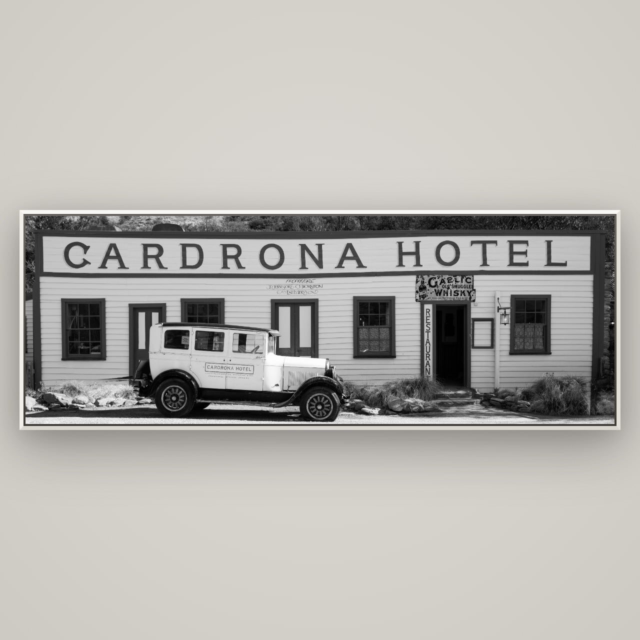 Timeless Echoes, Cardrona's Legacy — Basel White, 198×70 cm. New Zealand fine art wall art by Stephen Milner.
