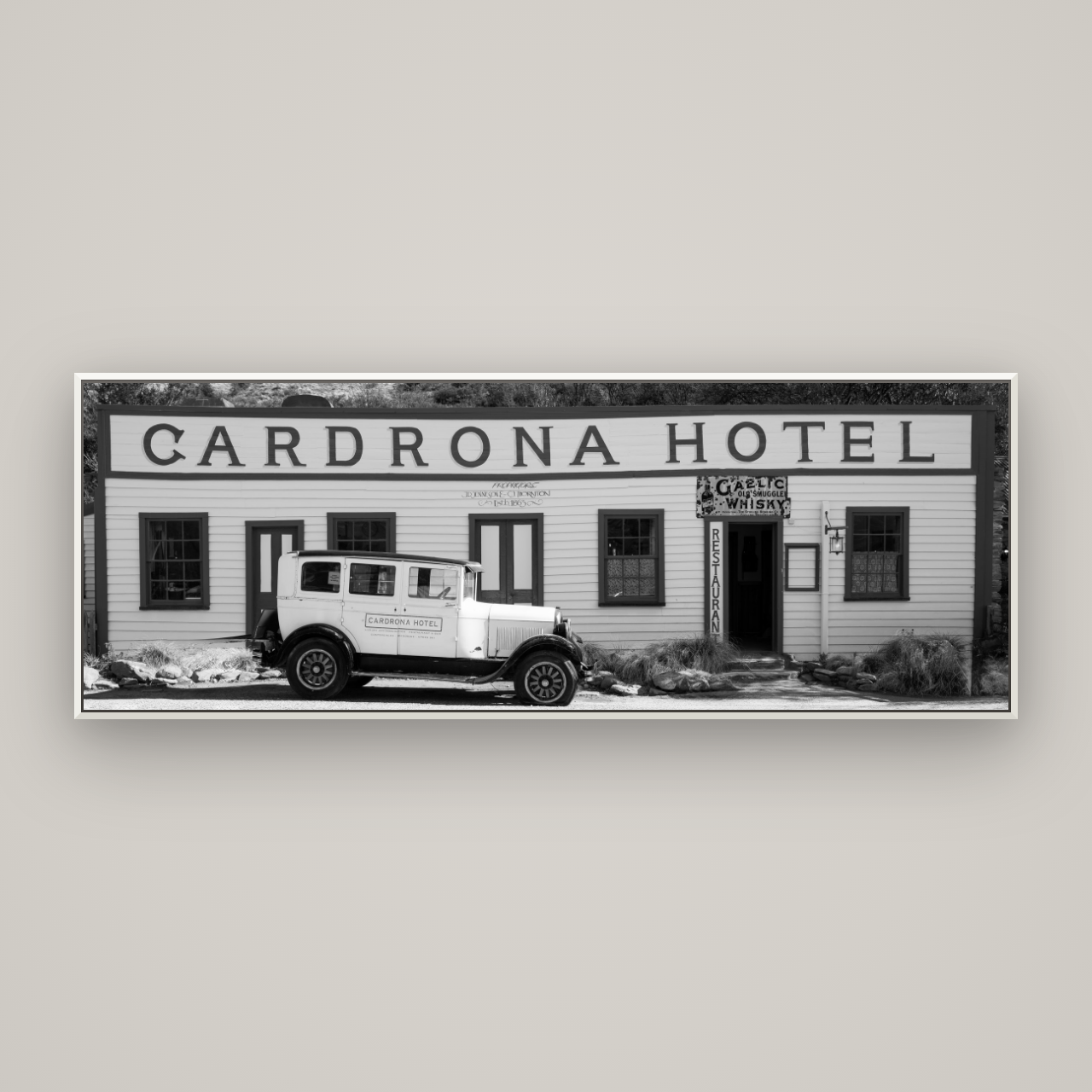 Timeless Echoes, Cardrona's Legacy — Basel White, 198×70 cm. New Zealand fine art wall art by Stephen Milner.