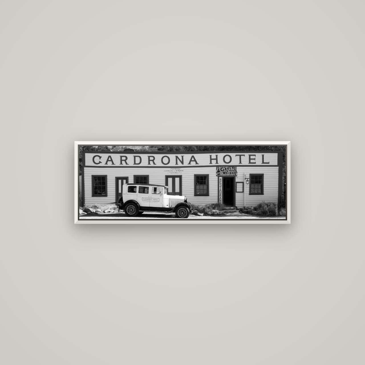 Timeless Echoes, Cardrona's Legacy — Basel White, 85×30 cm. New Zealand fine art wall art by Stephen Milner.
