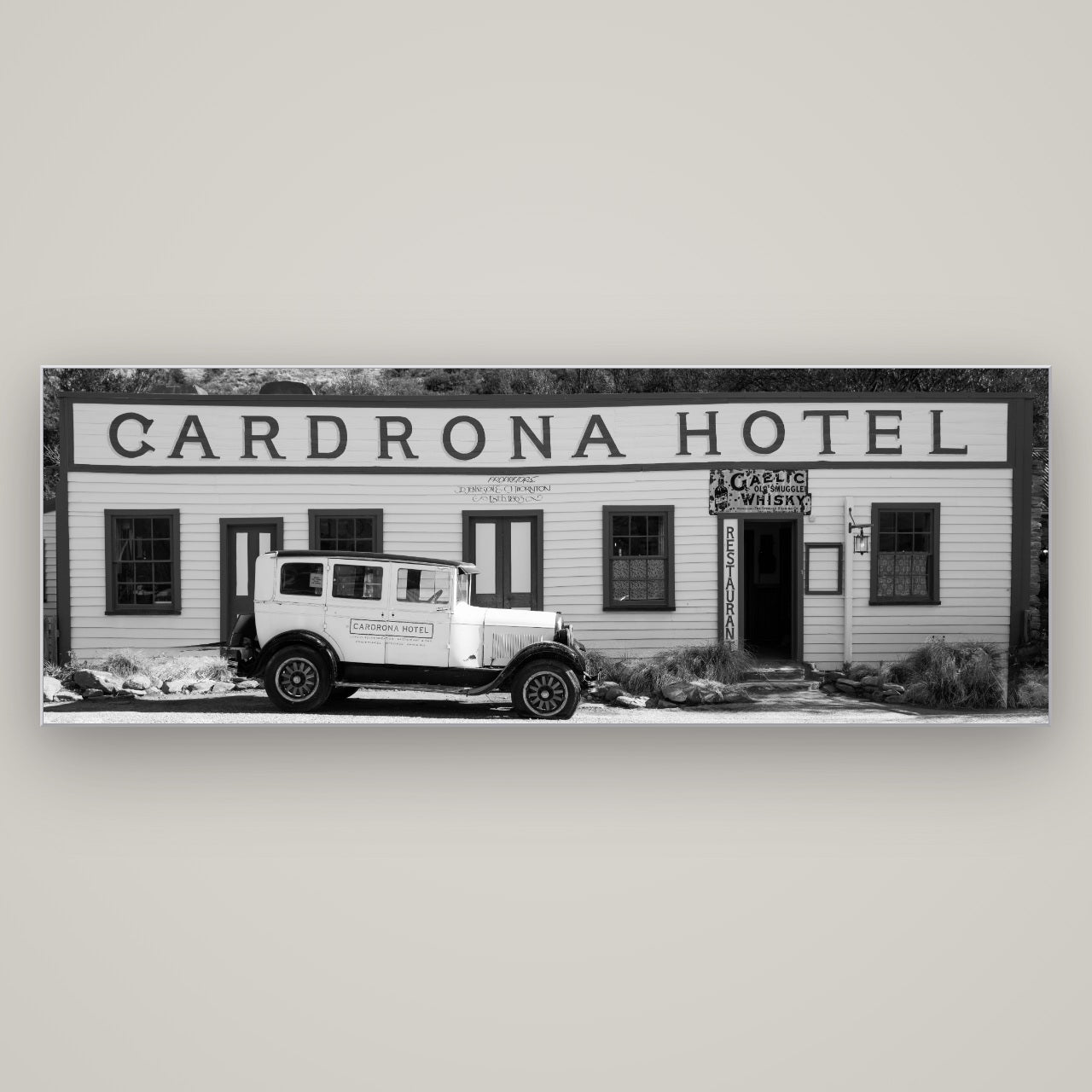 Timeless Echoes, Cardrona's Legacy — Slimline Silver, 198×70 cm. New Zealand fine art wall art by Stephen Milner.