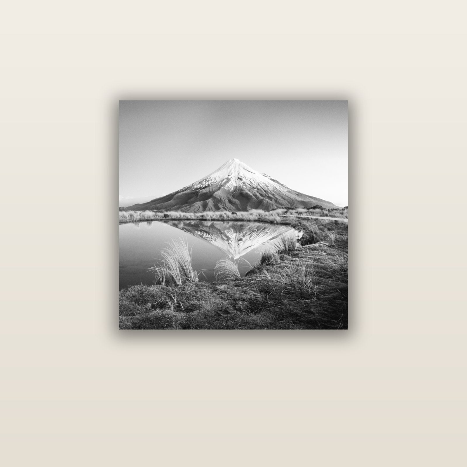 To a Point, Mount Taranaki — acrylic glass print, 61 × 61 cm. New Zealand fine art landscape wall art by Stephen Milner.